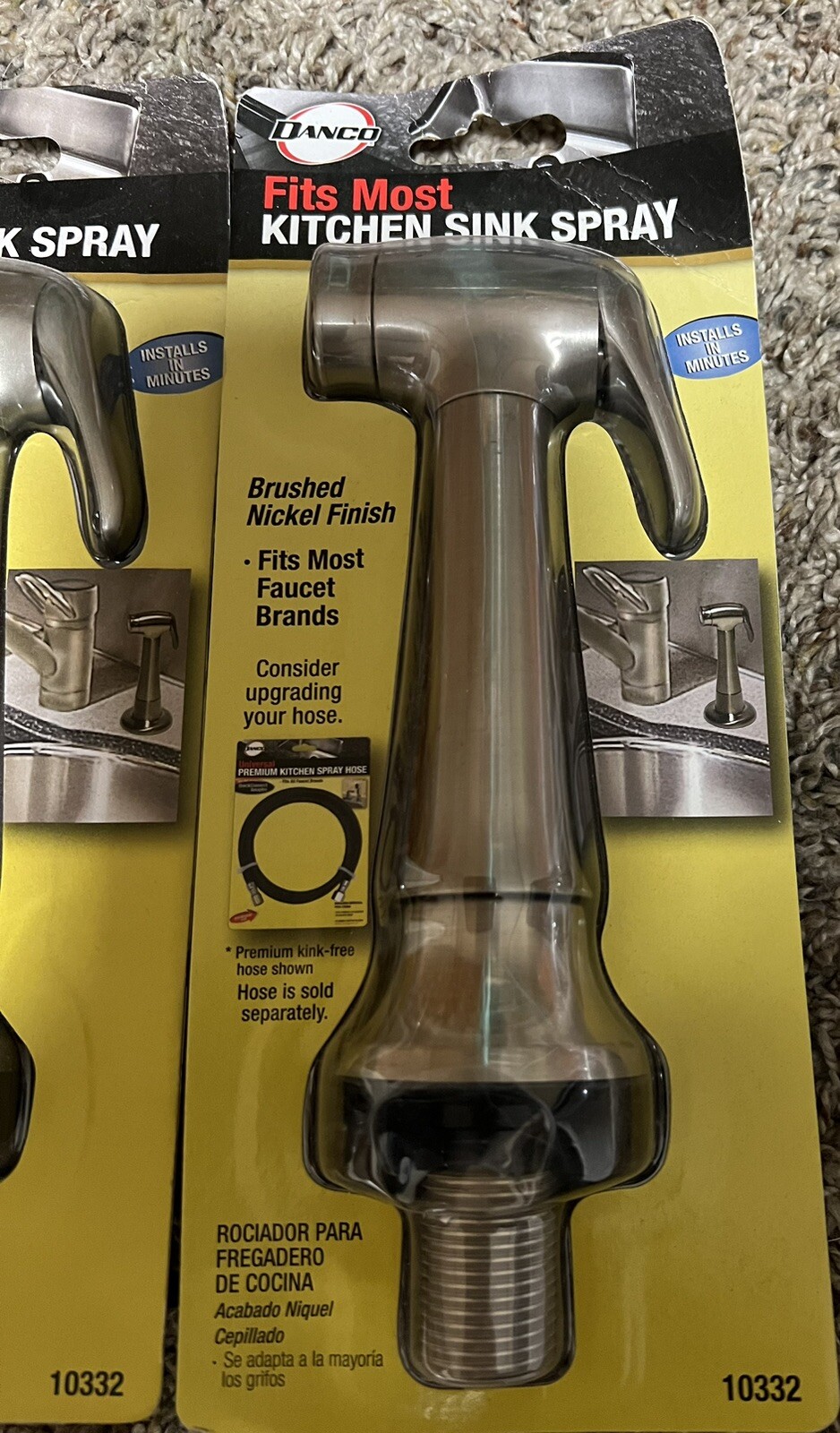 Lot Of 2 DANCO 10332 Transitional Side Spray with Guide in Brushed Nickel Finish gallery