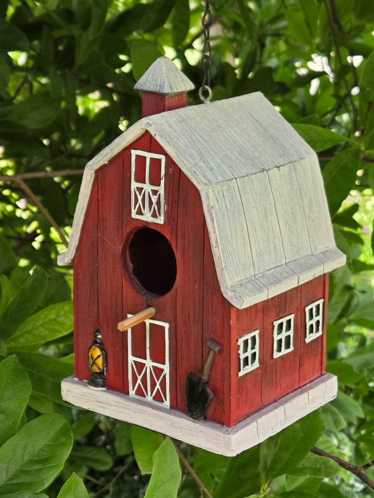 Nesting Box Carolina Wren Chickadee House for Small Birds Resin Country Barn New gallery