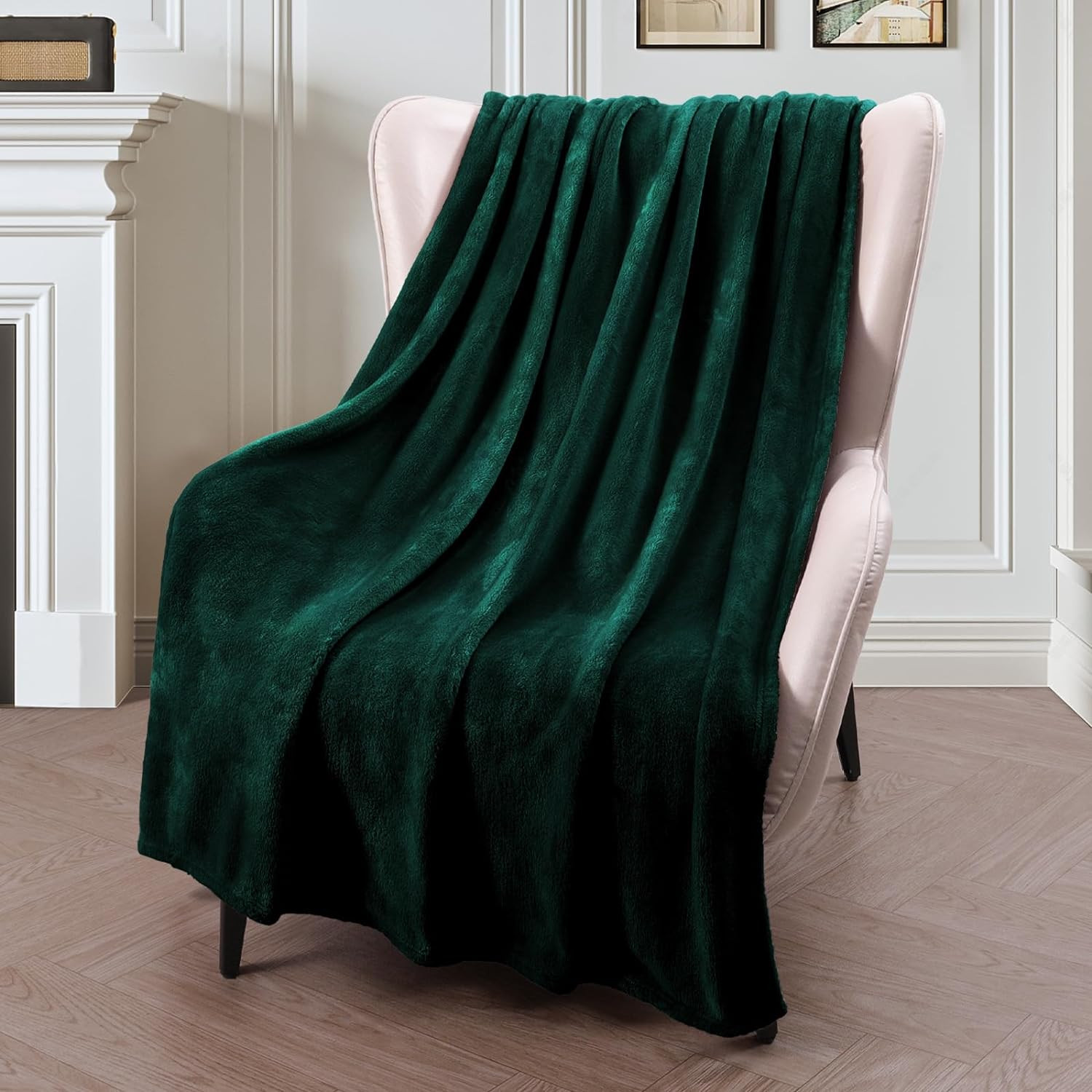 Extra Large Fleece Throw Blanket for Couch Sofa 300GSM Super Soft and Warm Bla gallery