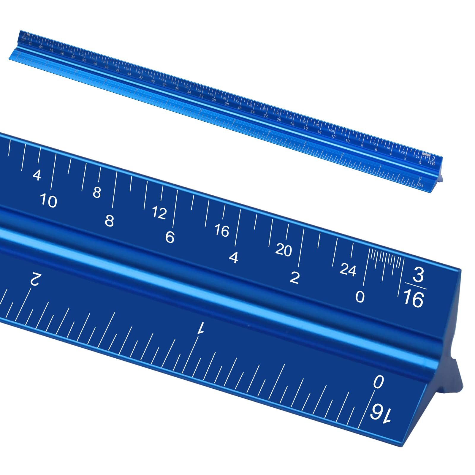 12" Architectural Scale Ruler, Aluminum Scale, Triangular Ruler, Scale Ruler for gallery