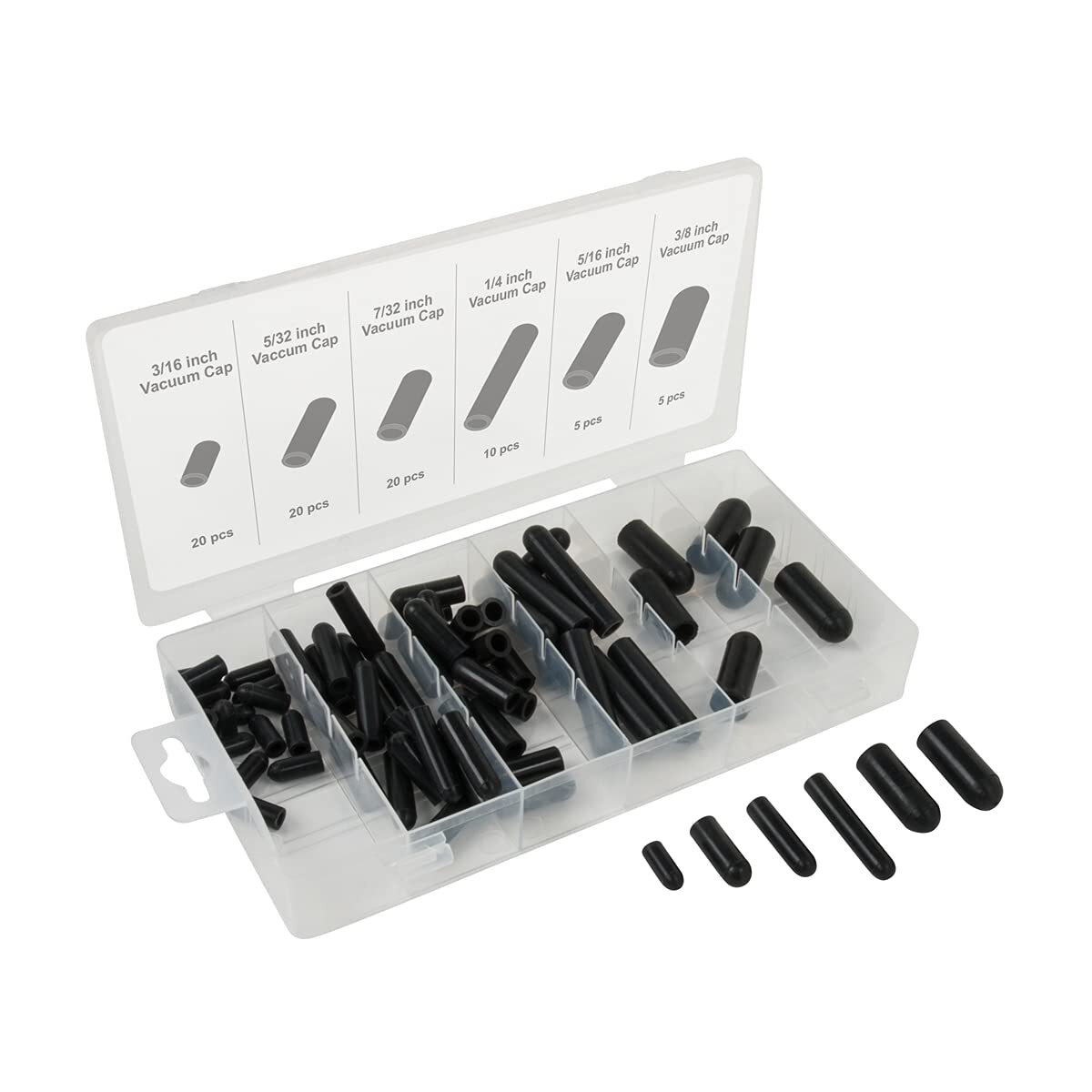 Titan Tools 80 pc. Silicone Rubber Vacuum Cap Assortment (45253) gallery