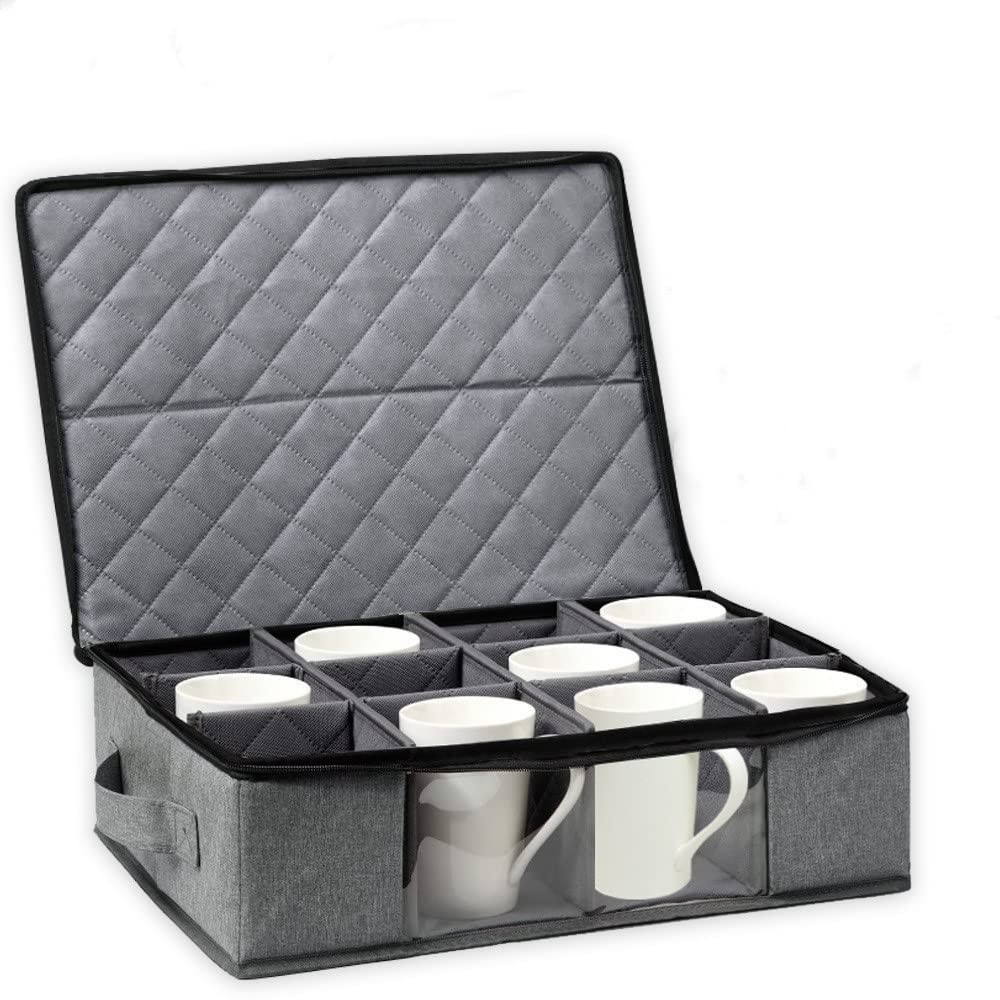 Coffee Cup Storage Box, Storage Containers Holds 12 Glassware, Coffee Mugs an... gallery