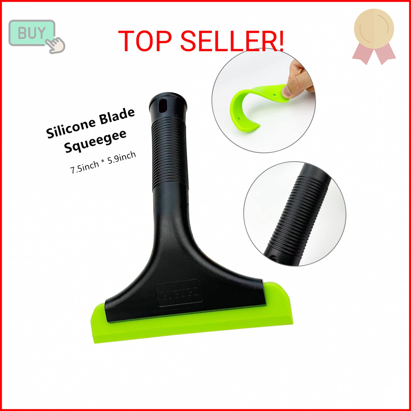 CARTINTS Install Window Film Tint Squeegee Kit, with 7.5in Long Glass Wiper, 4IN gallery