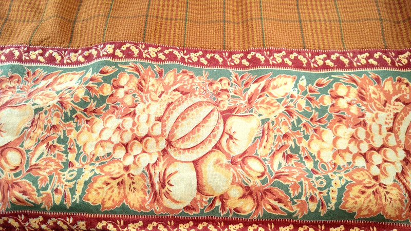 April Cornell Tablecloth Fall Pumpkins Plaid Rust Orange Green Yellow 84x56 gallery