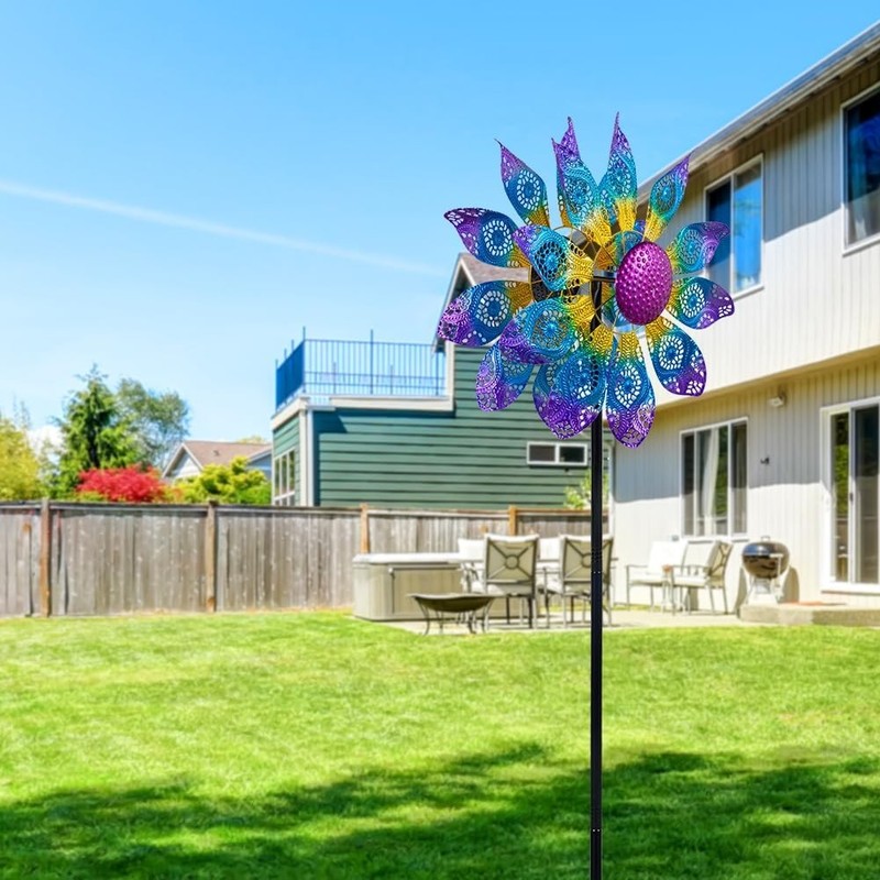 Large Wind Spinner Sculpture Windmill Kinetic Yard Art Patio Lawn Garden Decor gallery