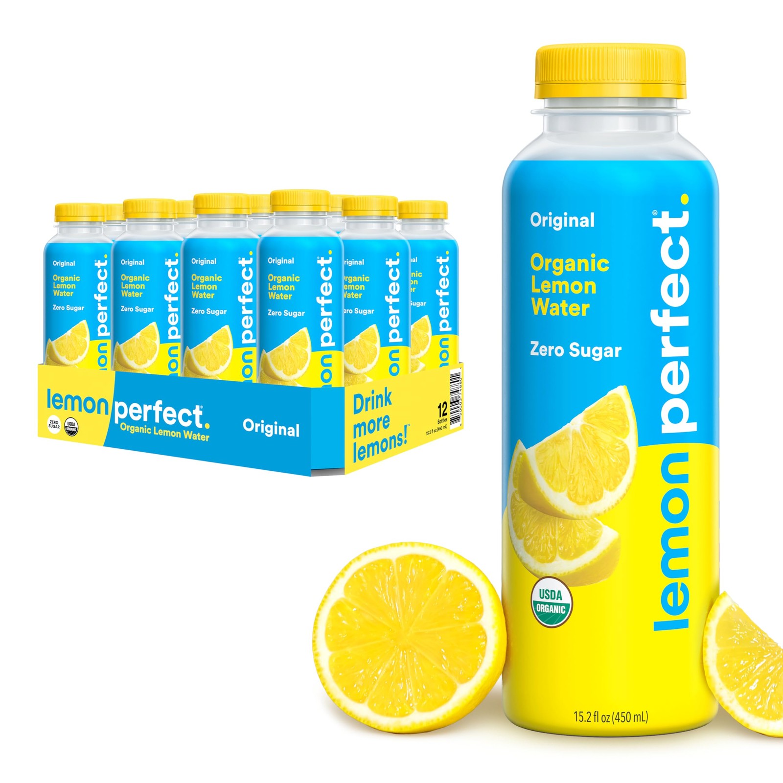 (12 Pack) Lemon Perfect Original Lemon Water, Organic, Zero Sugar, 15.2 Fl Oz gallery