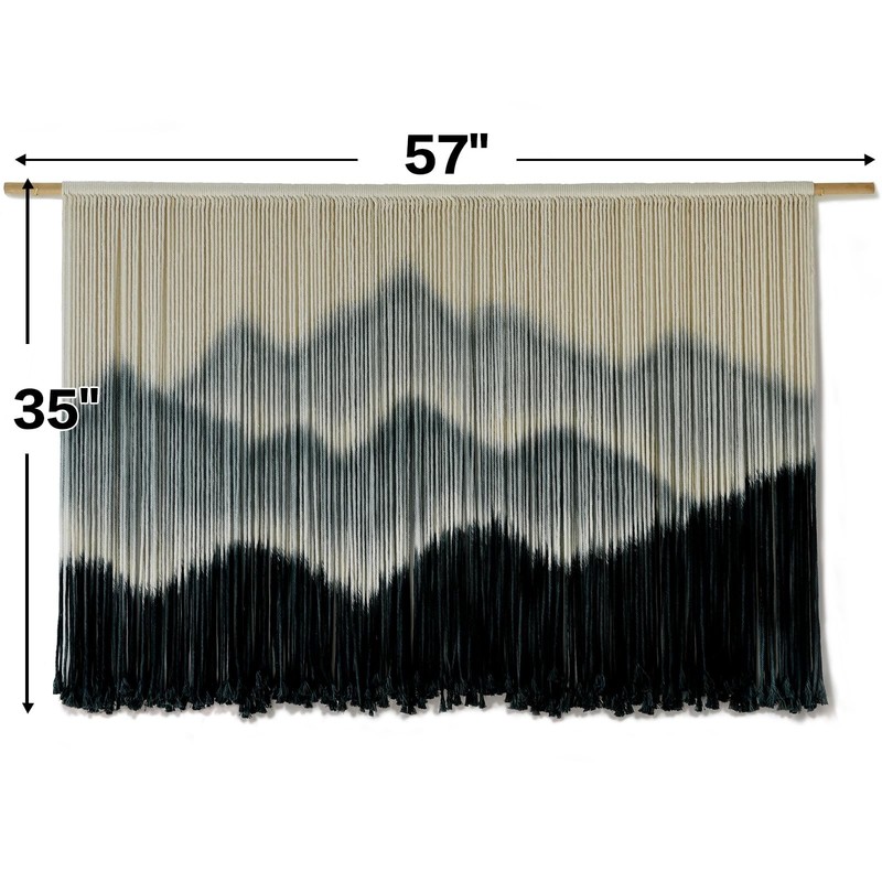IOWER Macrame Wall Hanging Mountain Dip-Dyed Macrame Wall Decor Lar... Fast Ship gallery