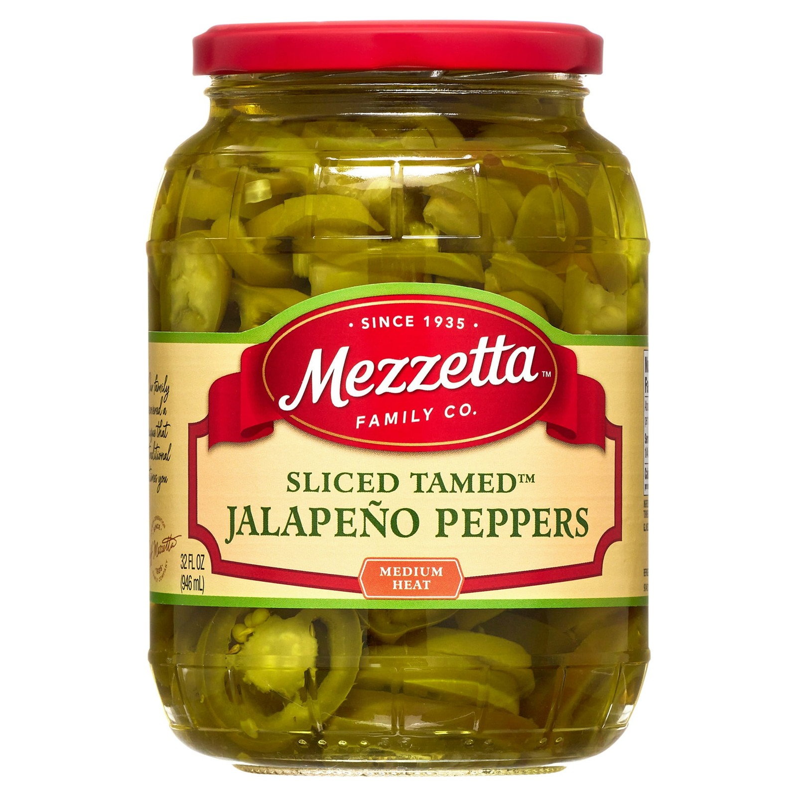 (2 pack) Mezzetta Sliced Tamed™ Jalapeño Peppers, 32 fl oz Jar gallery