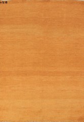 Handmade Gabbeh Solid Design Wool Modern Rug – Gold” 4×6 ft