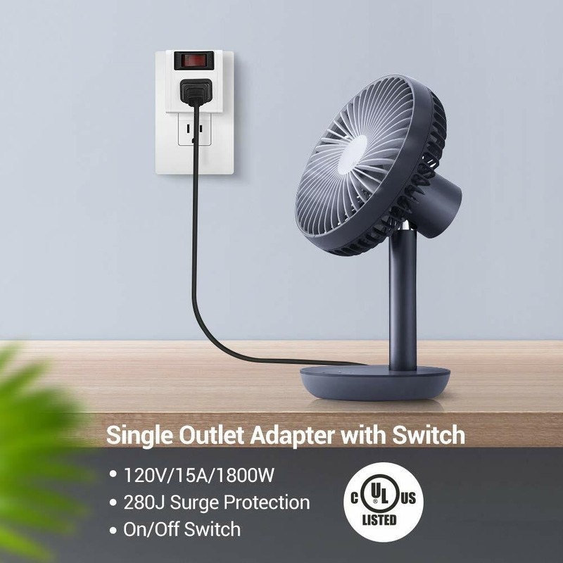 DEWENWILS 3 Pack Electrical Plug Outlet Switch with On/Off Switch Single Port gallery
