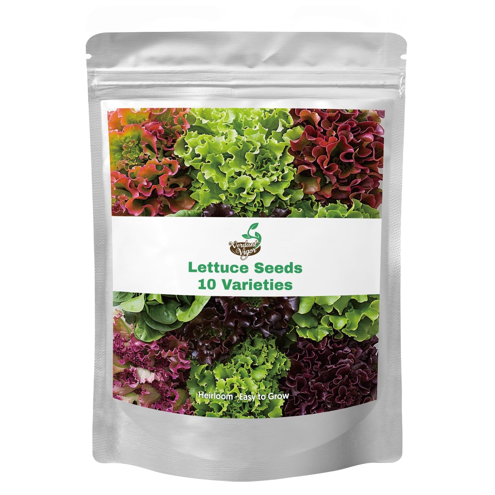 20,000+ Lettuce Seeds, Heirloom Vegetable Seed for Planting 10 Pack, Multi gallery
