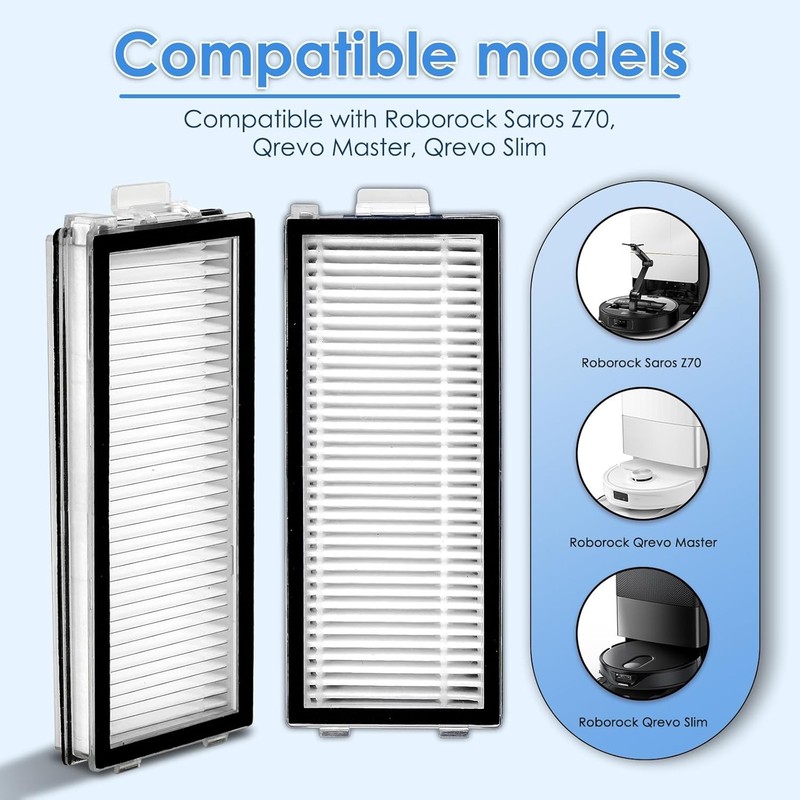 6 Pack Qrevo Master Filters Compatible with Roborock Qrevo Master Qrevo Slim gallery