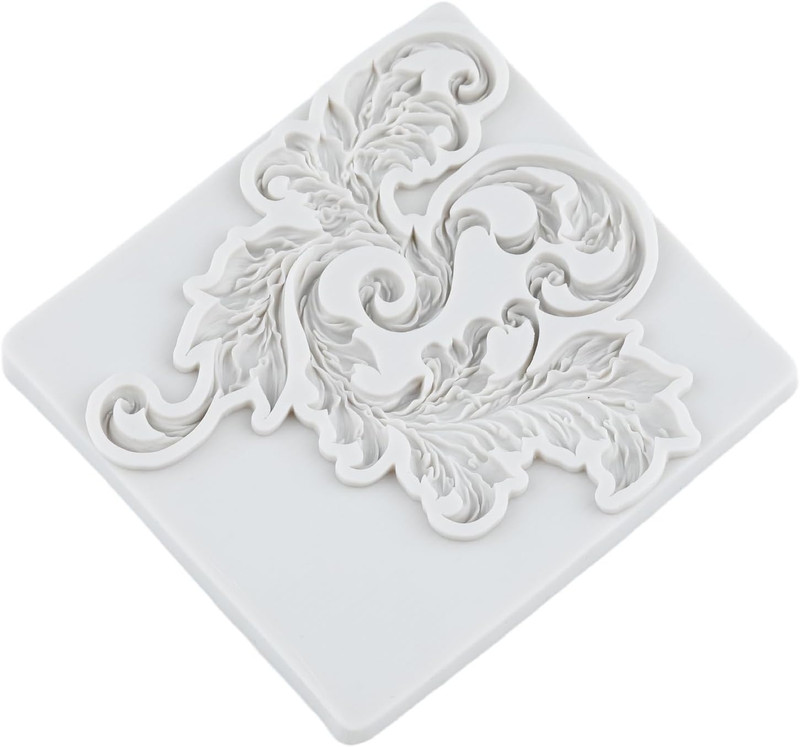 Baroque Style Curlicues Scroll Emboss Polymer Clay Molds Baroque Scroll Lace Sil gallery