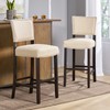 Barstools With rivet decoration set of 2 , wood Frame,fabric Sponge cushion an gallery