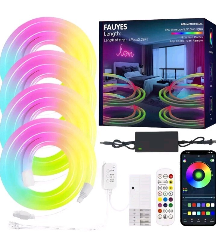 FAUYES RGB Meteor LEDIC IP67 WATERPROOF Neon Rope Light Control App 21FT. 281 gallery