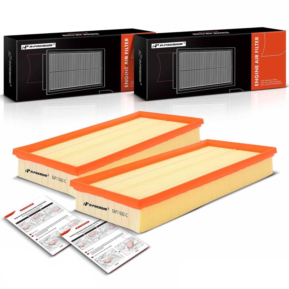 2-PC Engine Air Filter Compatible with Land Rover Discovery, LR4, Range Rover...