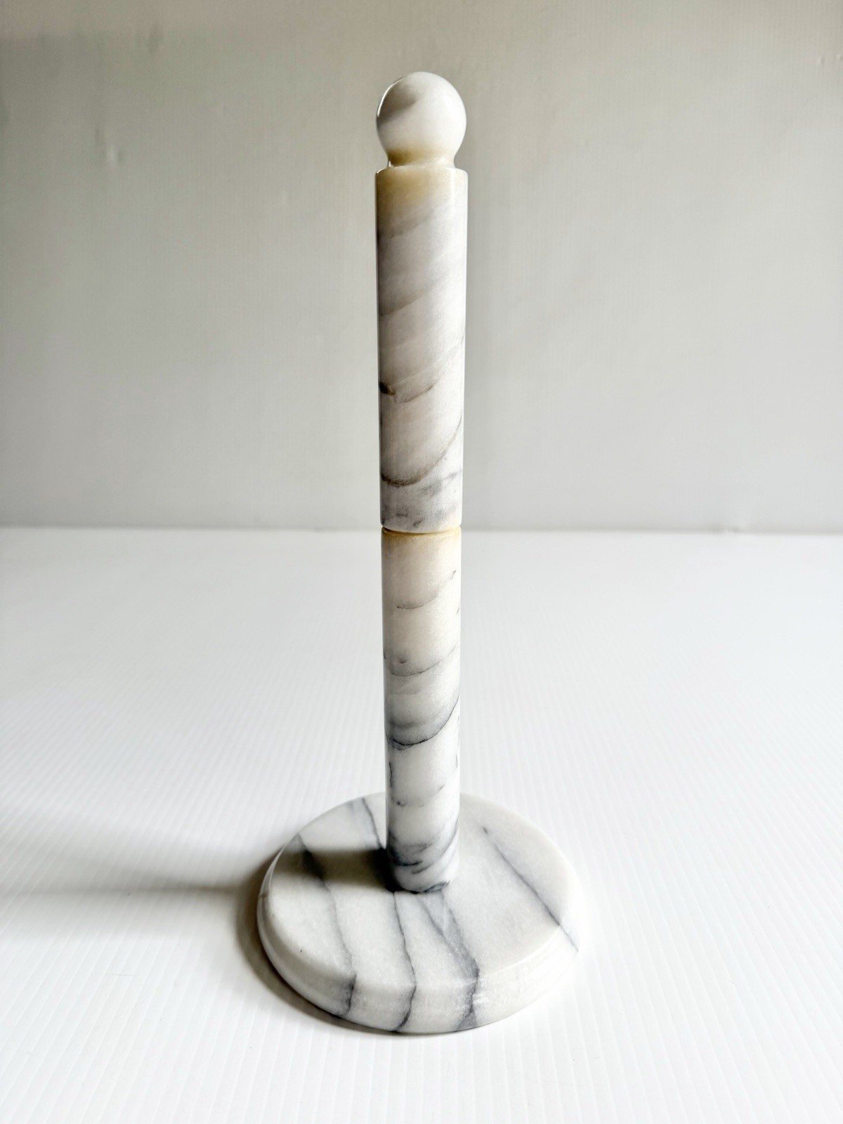Gray & White Marble Paper Towel Holder, Freestanding gallery