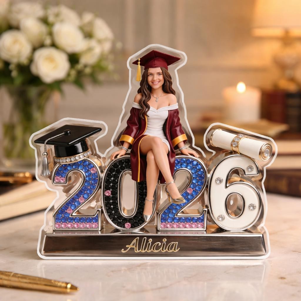 Personalized Graduation Photo Plaque: Class of 2026, Custom Acrylic Block gallery