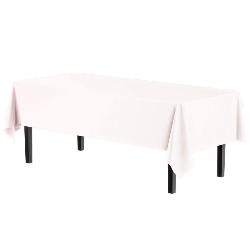 Exquisite 6-Pack Premium Plastic Tablecloth 54in. x 108in. Rectangle Plastic ... gallery