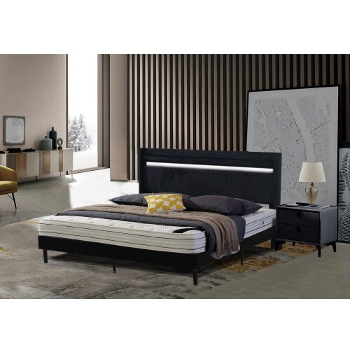 With remote control and bed changing LED light bedboard Easy to assemble gallery