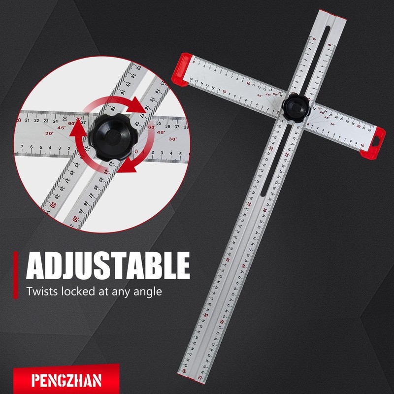 - Adjustable Drywall T-Square Tool - Aluminum - for Layout and Marking - Feat... gallery
