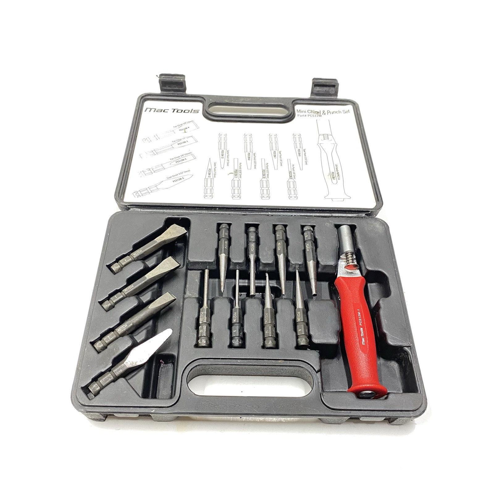 MAC TOOLS Mac Tool Set 12Pc. Punch Chisel Set PCS12M READ gallery