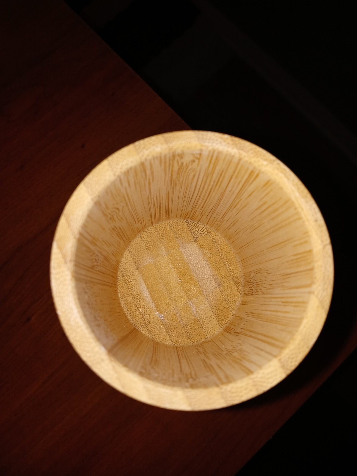 ORIGINS SOLID NATURAL BAMBOO WOODEN COLD CUP 3.5" HOLDS 7 oz. LIQUID NEW IN BOX gallery