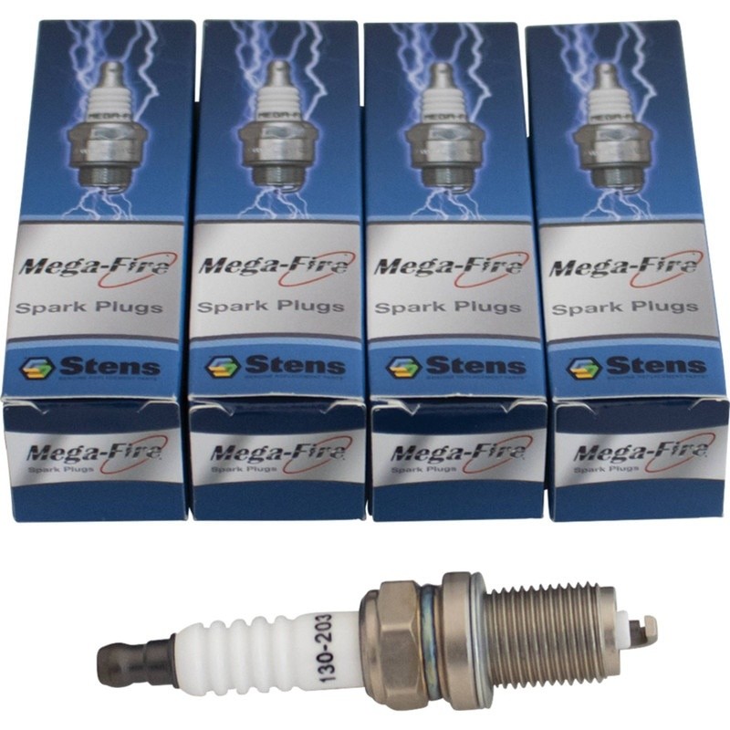 MEGA-FIRE SPARK PLUG REPLACES 4PC REPLACES KOHLER SPARK PLUG 71 STENS 130-203-4 gallery