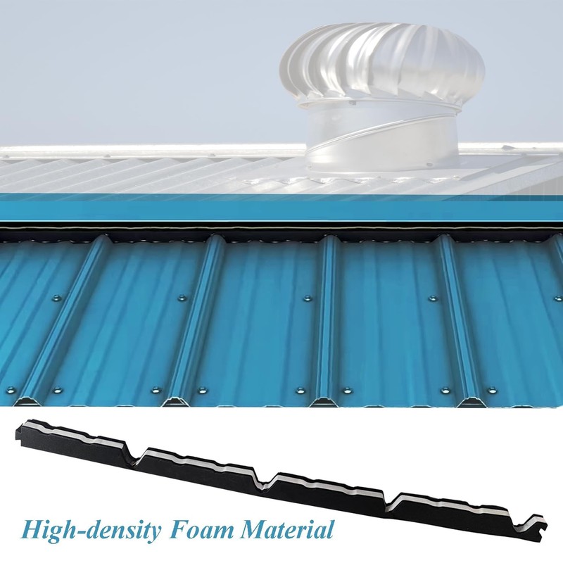 9" Foam Closure Strips with SelfAdhesive for Metal Corrugated Roofing Panels,... gallery