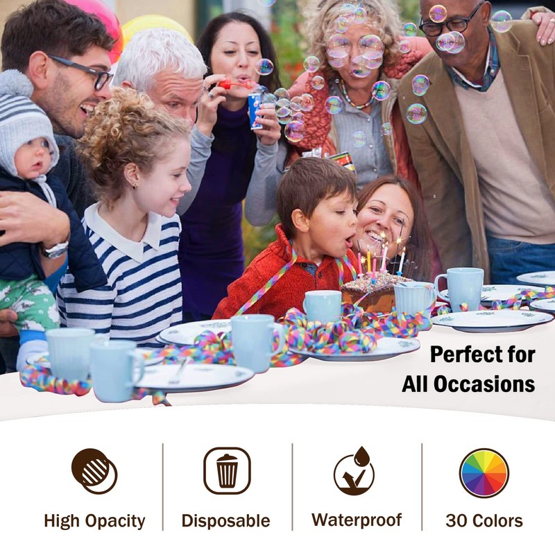 Exquisite 6-Pack Premium Plastic Tablecloth 54in. x 108in. Rectangle Plastic ... gallery