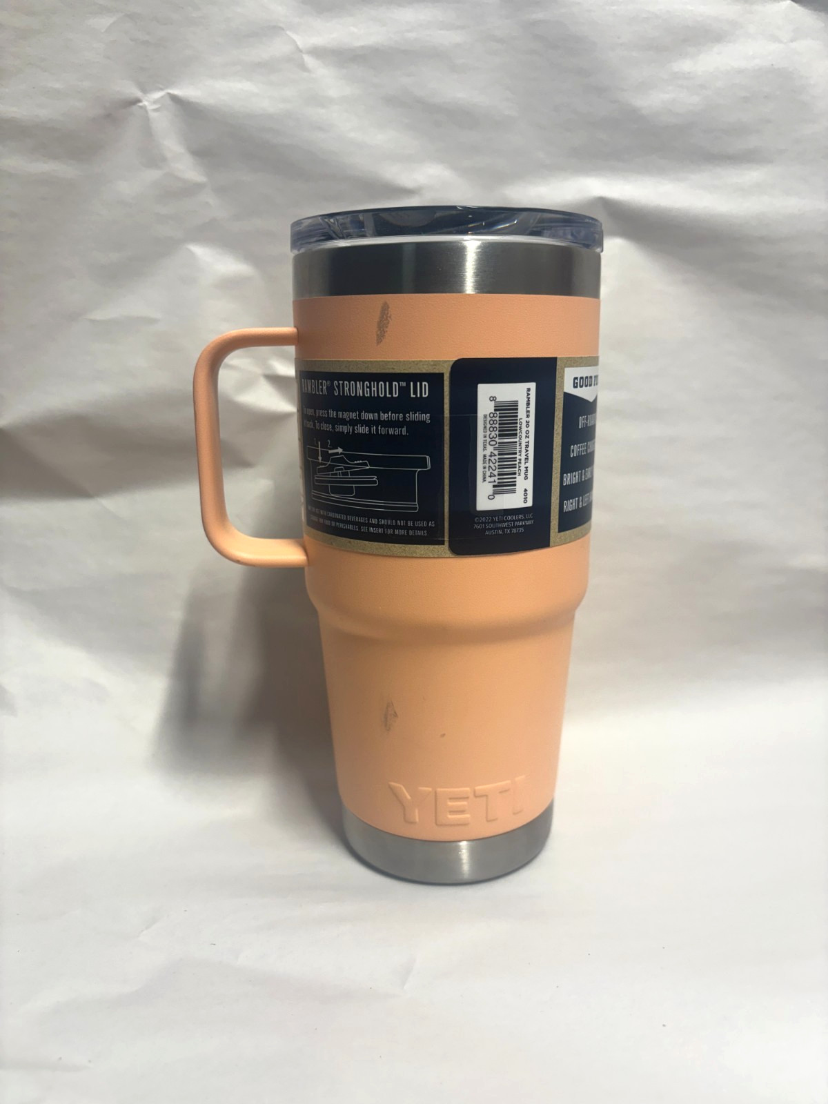 YETI Rambler 20oz Travel Mug Stainless Steel - Stronghold Lid -Low Country Peach gallery