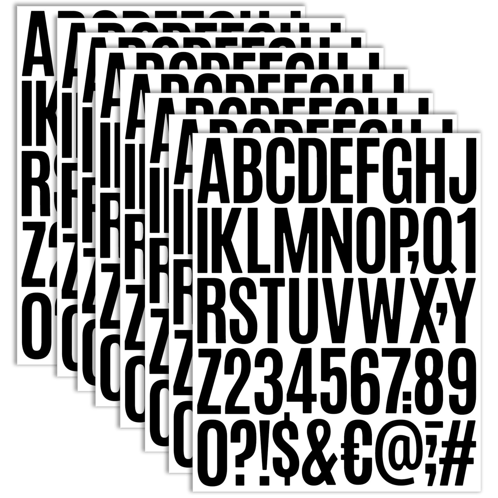 8 Sheets Self Adhesive Vinyl Letters Numbers Kit, Mailbox Numbers 2 Inch Black gallery