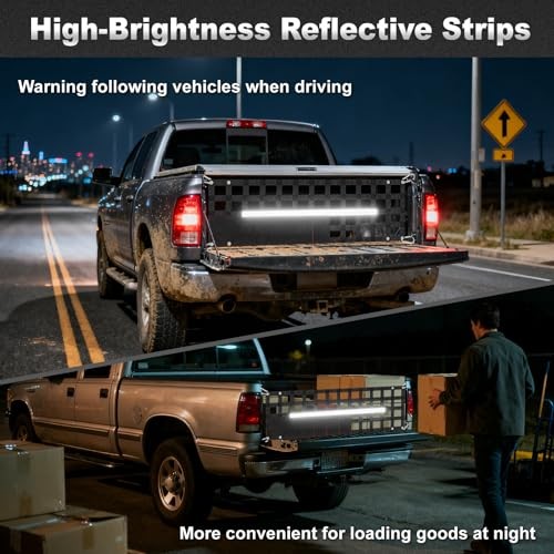 Upgraded 60" W X 18" T Tailgate Net for Pickup Truck Bed Storage with 4 Bags, gallery
