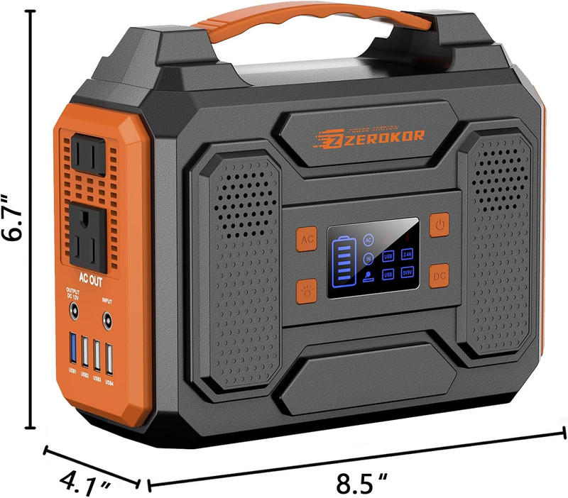 Portable Solar Generator, 300W Portable Power Station with Foldable 60W Solar Pa gallery