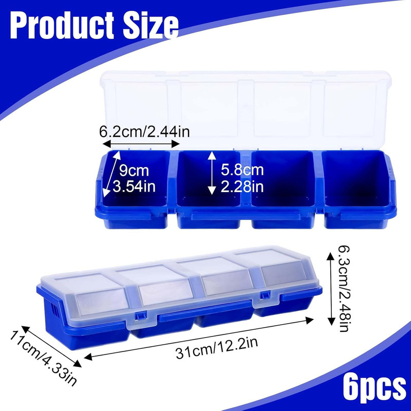 6Pcs Screw Organizer Box with Lids,Small Parts Storage Bins with Locks 4 Divi... gallery