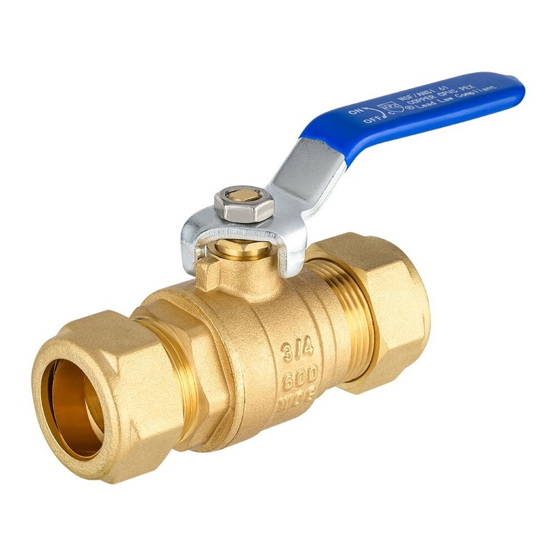 Efield1/2" or 3/4 Inch Compression Full Port Brass Ball Valve 600WOG Lead Free gallery