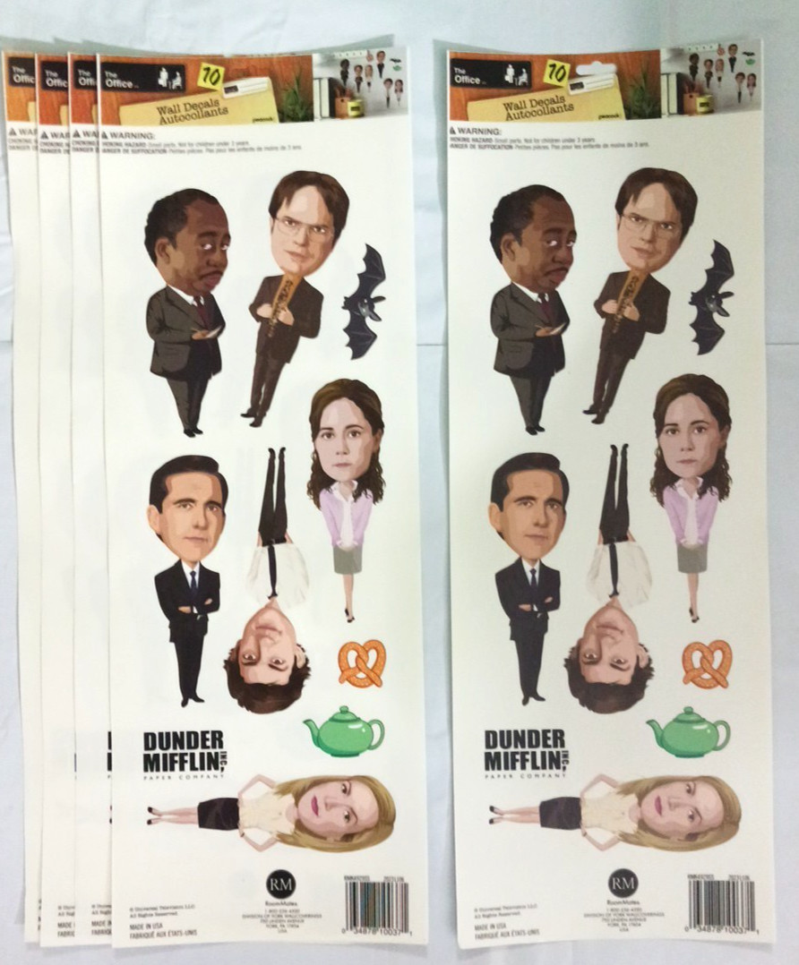 The Office Wall Decal Stickers. 5" tall people. tea pot, pretzel. 5 or more. New gallery
