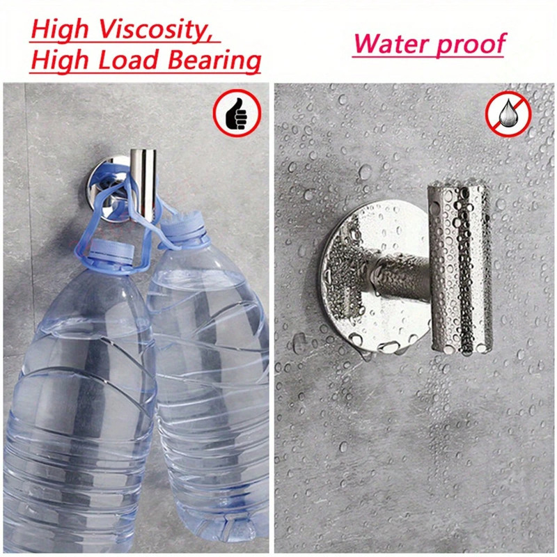 Stainless Steel Wall Hooks Self-Adhesive Coat Key Bathroom Towel Holder Hanger gallery