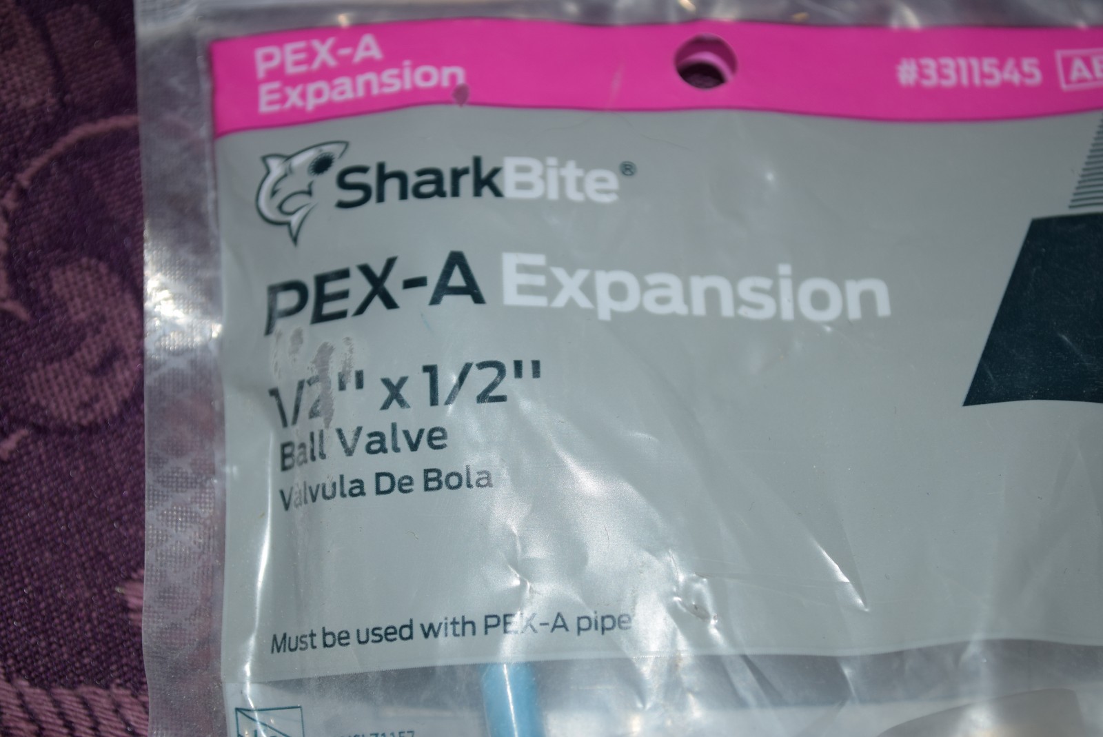 Sharkbite - PEX-A Brass Expansion Ball Valve 1/2"x1/2" Sealed package NOS gallery