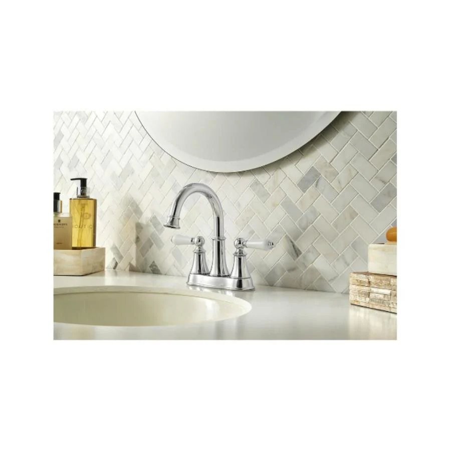 Pfister Courant Polished Chrome 2-Handle 4-in Centerset WaterSense Bathroom Sink gallery