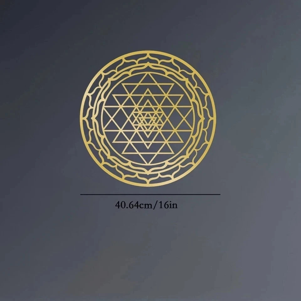 Sacred Geometry Metal Wall Art Handcrafted Yantra Mandala Decor For Home gallery