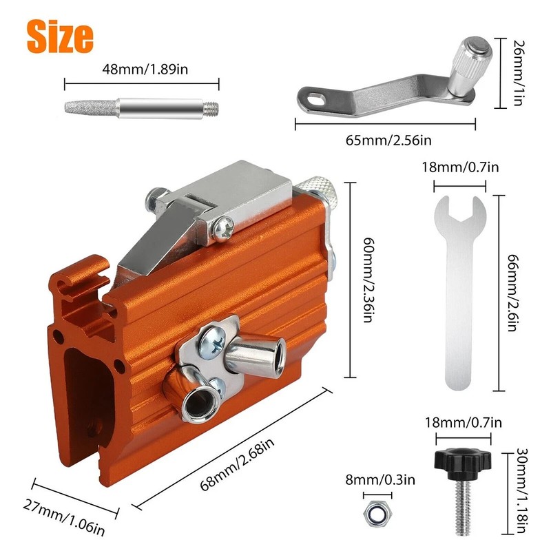 Chainsaw Chain Sharpening Jig Portable Hand Crank Sharpener Tool Set US gallery