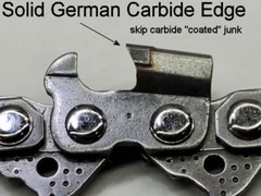 *SOLID CARBIDE* – Skip Chain Chainsaw Chain 3/8″ x 0.050″ ANY LENGTH