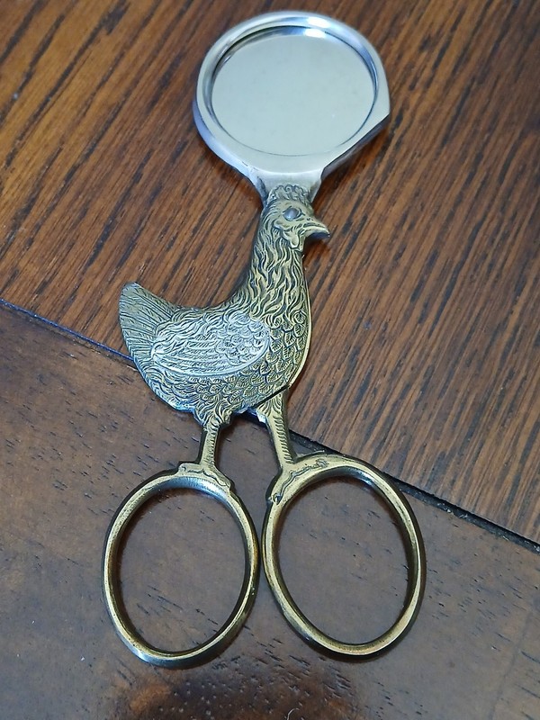 Dreizack Solingen Germany Egg Scissors Chicken Shaped Gold and Silver Tone gallery
