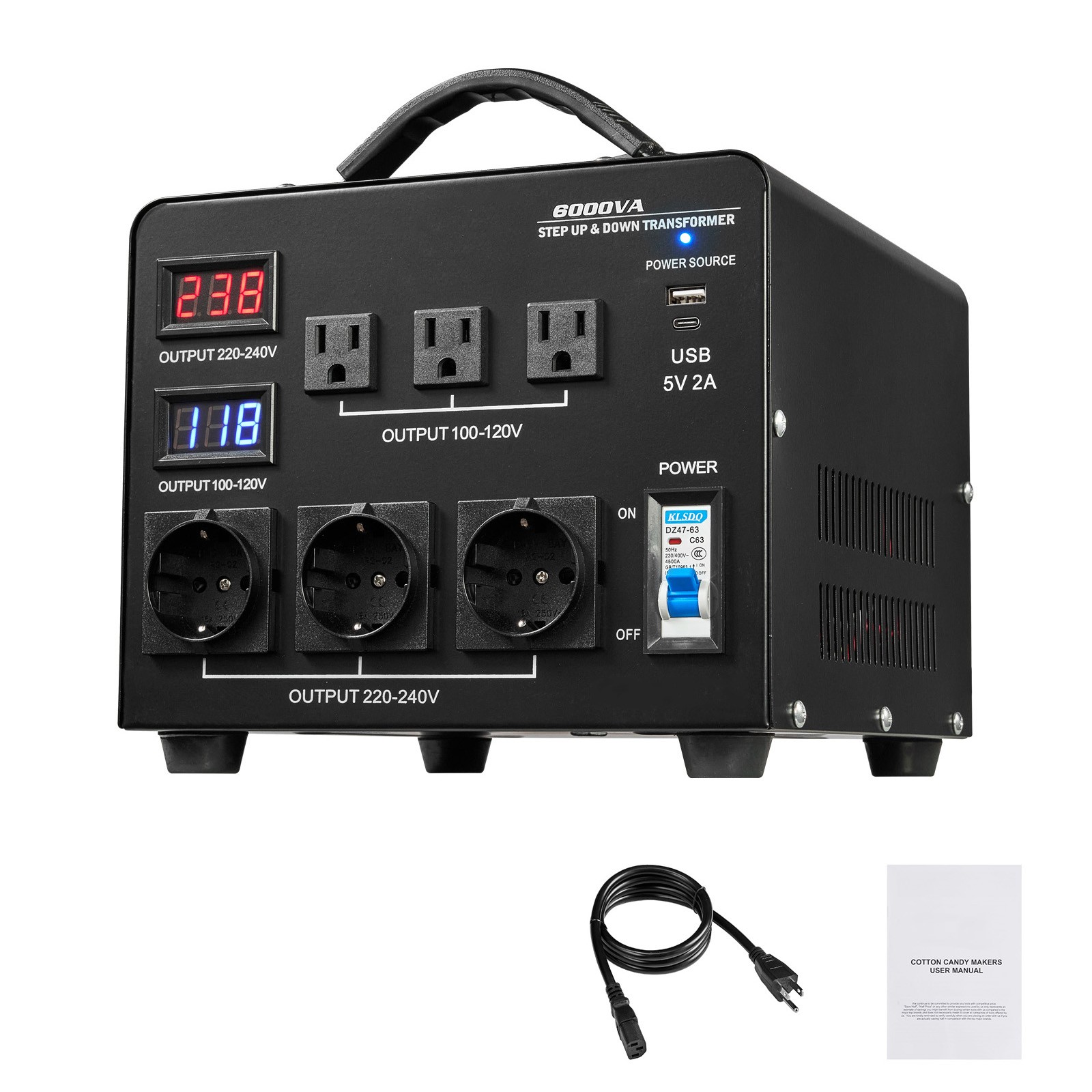 6000VA Automatic Step Up/Down Transformer Converter 110V-220V & 220V-110V gallery