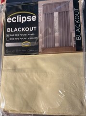 Eclipse Kids Microfiber Blackout One Rod Pocket Panel Curtain, Yellow 42″ x 63″