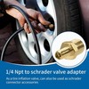 2/4 PCS Brass Air Inflator Adapter, 1/4" NPT (M) to Standard Schrader Valve (M) gallery
