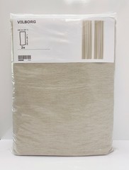 Ikea VILBORG Curtains 2 Panels (1 pair) Room Darkening 57″ x 98″ Beige – NEW