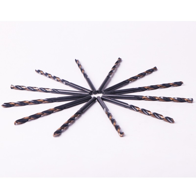 Drillforce 12PCS 5/16" Black Gold Drill Bits Set HSS Metal Woodworking Drill Bit gallery