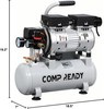 6 Gallon Portable Air Compressor 1HP 2.5 CFM@90PSI 60dB Ultra Quiet Oil Free Air gallery